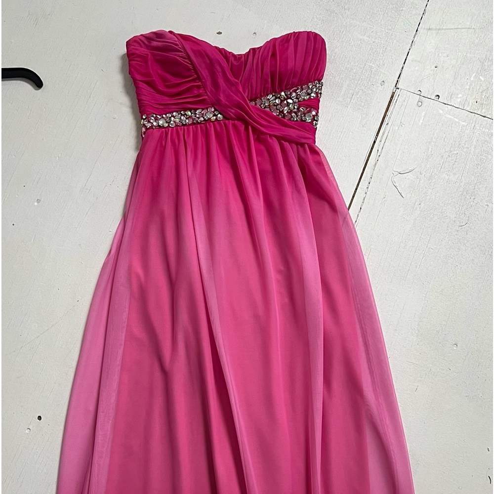 Pink Ombré full length prom dress